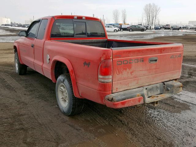 1B7GG22N6YS740148 - 2000 DODGE DAKOTA RED photo 3