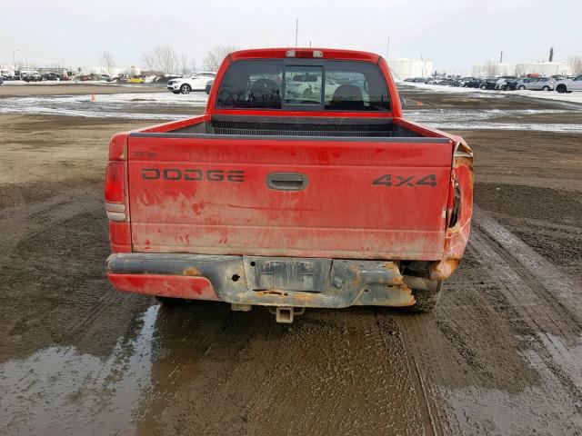 1B7GG22N6YS740148 - 2000 DODGE DAKOTA RED photo 9