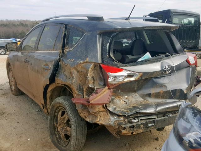 JTMZFREV6DD000162 - 2013 TOYOTA RAV4 LE GRAY photo 3