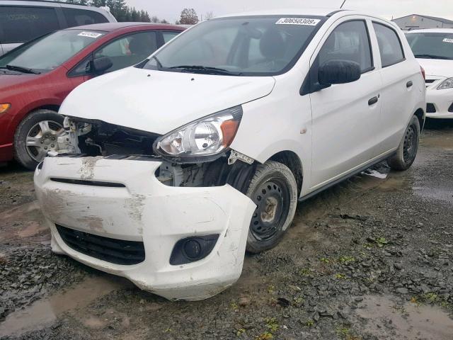 ML32A3HJ6FH032369 - 2015 MITSUBISHI MIRAGE DE WHITE photo 2