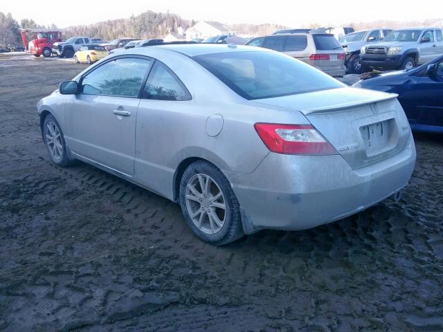 2HGFG12998H570997 - 2008 HONDA CIVIC EXL SILVER photo 3