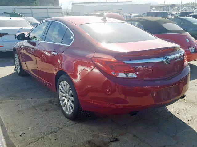 2G4GT5GV1C9207782 - 2012 BUICK REGAL PREM RED photo 3