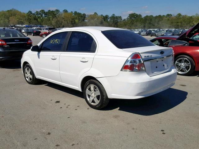 KL1TD5DE7AB042358 - 2010 CHEVROLET AVEO LS WHITE photo 3
