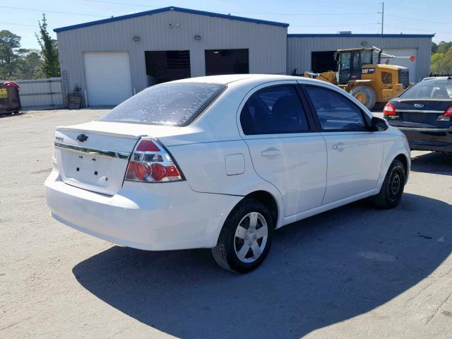 KL1TD5DE7AB042358 - 2010 CHEVROLET AVEO LS WHITE photo 4