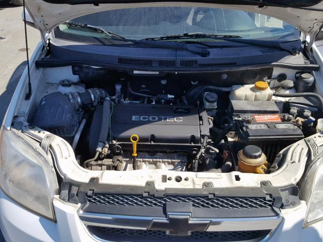 KL1TD5DE7AB042358 - 2010 CHEVROLET AVEO LS WHITE photo 7