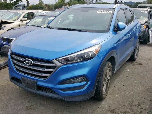 KM8J3CA43GU126835 - 2016 HYUNDAI TUCSON LIM BLUE photo 2