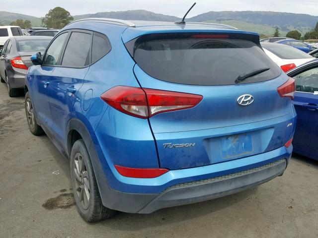 KM8J3CA43GU126835 - 2016 HYUNDAI TUCSON LIM BLUE photo 3