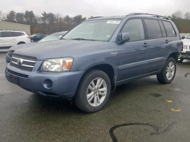 JTEHW21A370044228 - 2007 TOYOTA HIGHLANDER BLUE photo 2