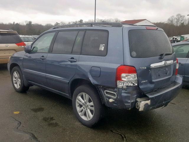 JTEHW21A370044228 - 2007 TOYOTA HIGHLANDER BLUE photo 3