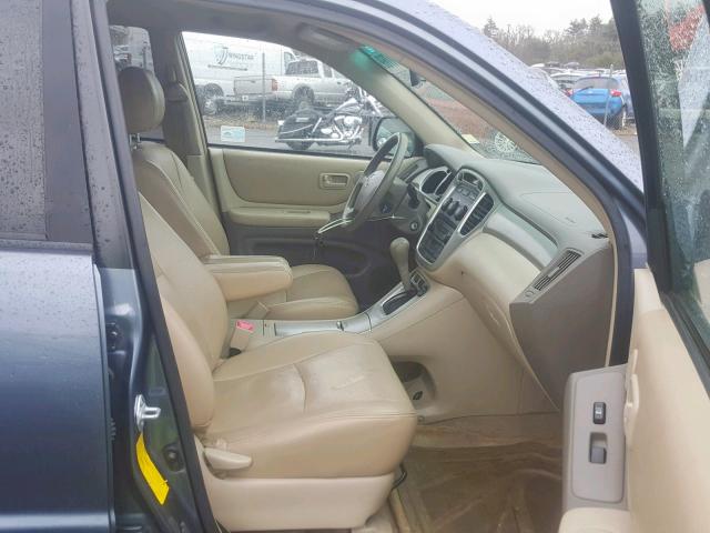 JTEHW21A370044228 - 2007 TOYOTA HIGHLANDER BLUE photo 5