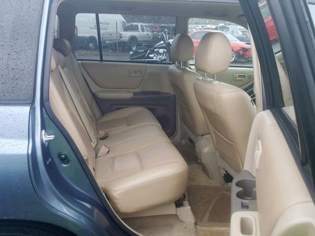 JTEHW21A370044228 - 2007 TOYOTA HIGHLANDER BLUE photo 6