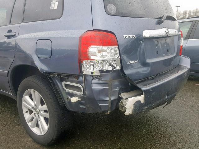 JTEHW21A370044228 - 2007 TOYOTA HIGHLANDER BLUE photo 9