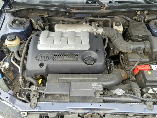 KNAFB121635243025 - 2003 KIA SPECTRA BA BLUE photo 7