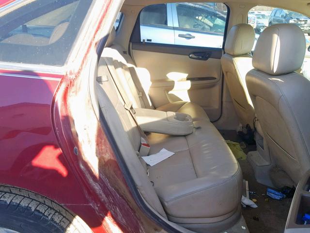 2G1WU581169133303 - 2006 CHEVROLET IMPALA LTZ RED photo 6