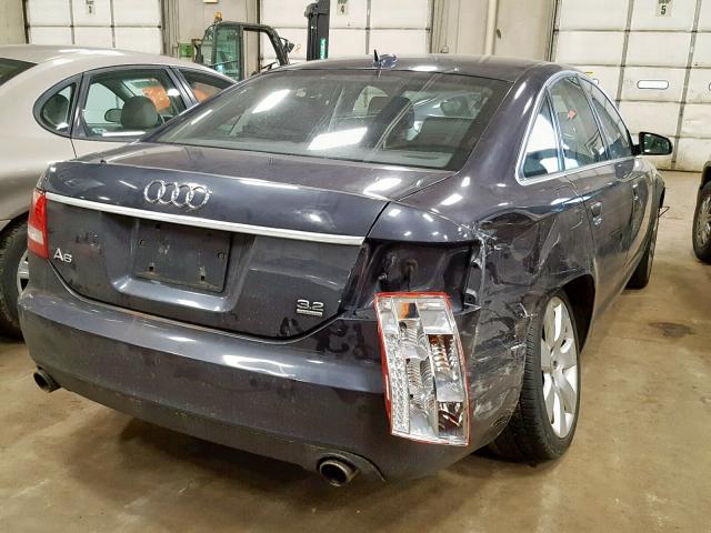 WAUDH74F26N190460 - 2006 AUDI A6 3.2 QUA GRAY photo 4