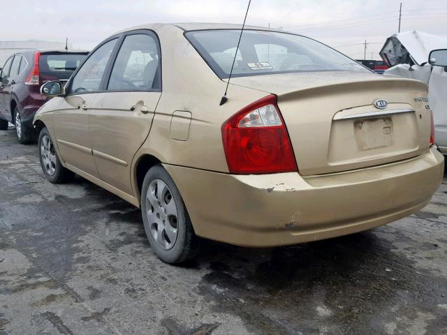 KNAFE221495668152 - 2009 KIA SPECTRA EX BEIGE photo 3