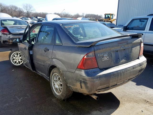 1FAFP34N17W170457 - 2007 FORD FOCUS ZX4 GRAY photo 3