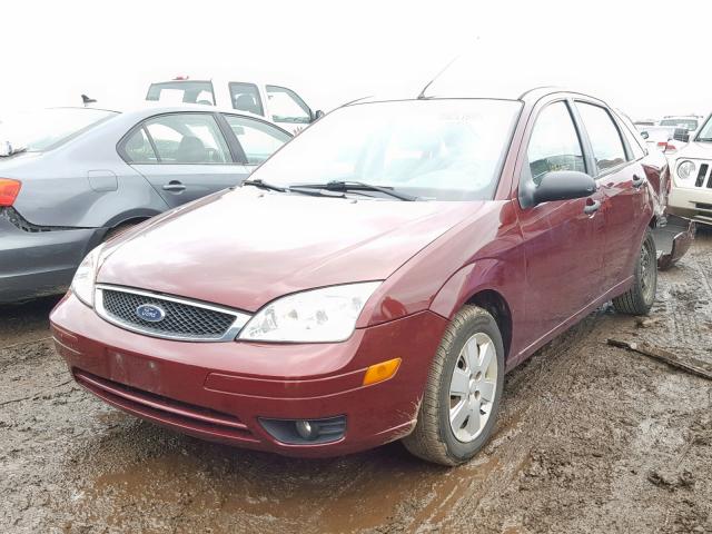 1FAHP34N17W339434 - 2007 FORD FOCUS ZX4 BURGUNDY photo 2