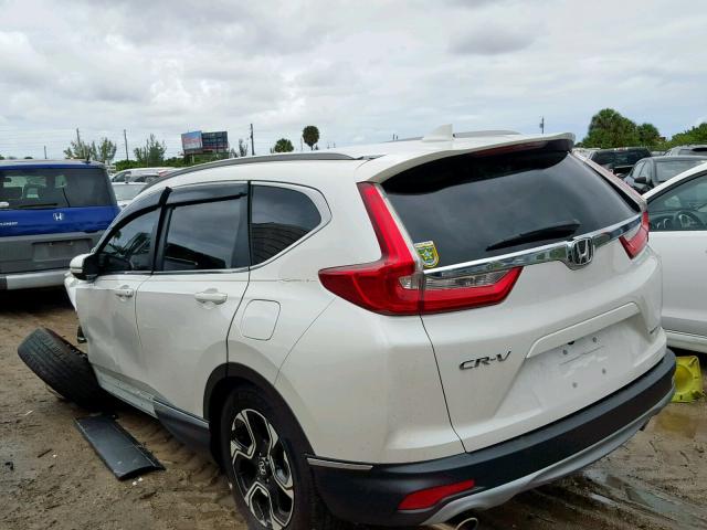 5J6RW1H92JL002521 - 2018 HONDA CR-V TOURI WHITE photo 3