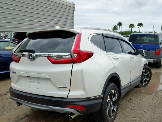 5J6RW1H92JL002521 - 2018 HONDA CR-V TOURI WHITE photo 4