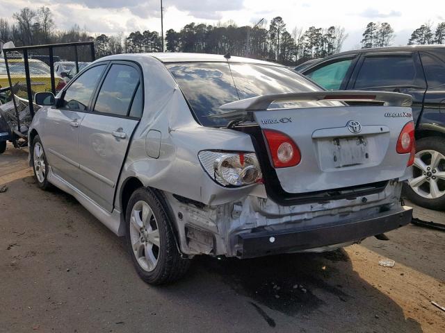 2T1BY30EX5C472802 - 2005 TOYOTA COROLLA XR 银色 照片 3