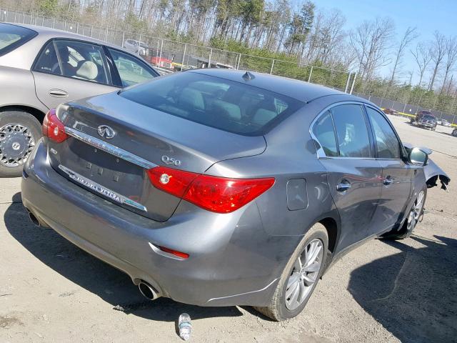 JN1BV7AR6EM706697 - 2014 INFINITI Q50 BASE CHARCOAL photo 4