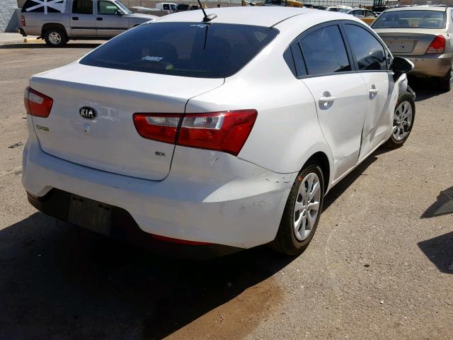 KNADN4A30G6681543 - 2016 KIA RIO EX WHITE photo 4