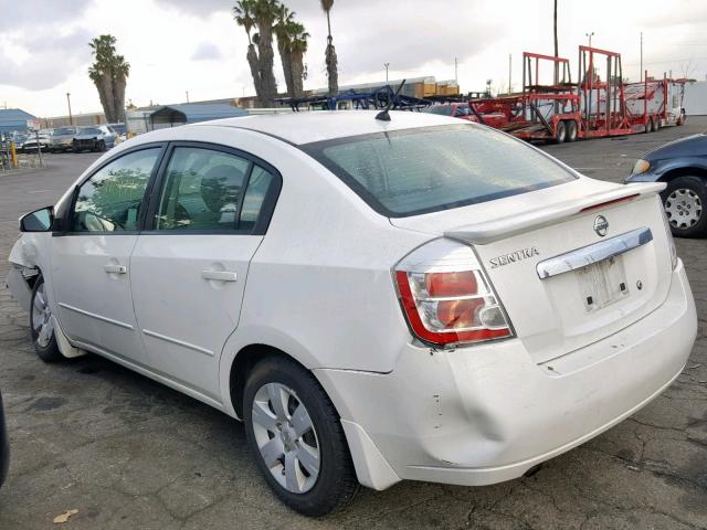 3N1AB6AP3CL684579 - 2012 NISSAN SENTRA 2.0 WHITE photo 3