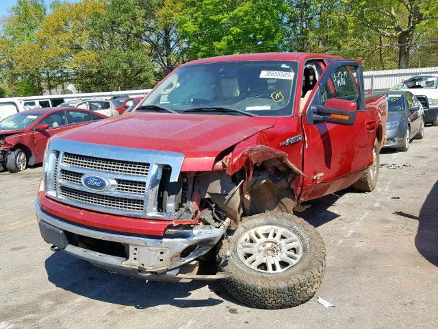 1FTFW1ET4BFA55407 - 2011 FORD F150 SUPER RED photo 2