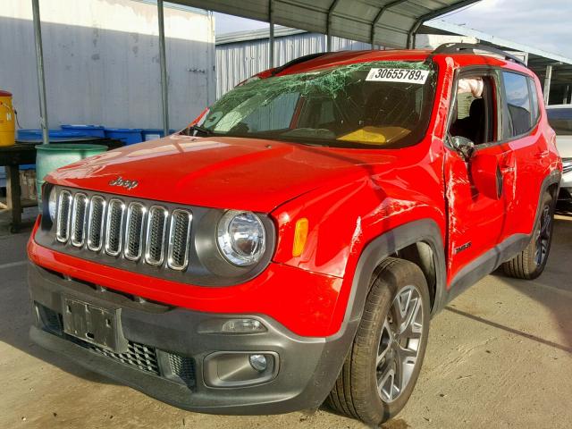 ZACCJABB7JPH13519 - 2018 JEEP RENEGADE L RED photo 2