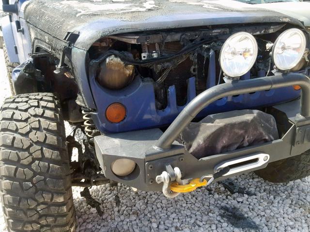 1J4GA59177L115038 - 2007 JEEP WRANGLER S BLUE photo 10