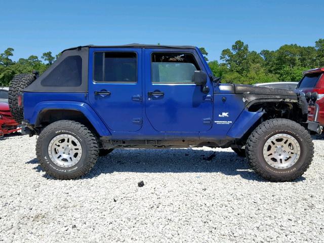 1J4GA59177L115038 - 2007 JEEP WRANGLER S BLUE photo 9