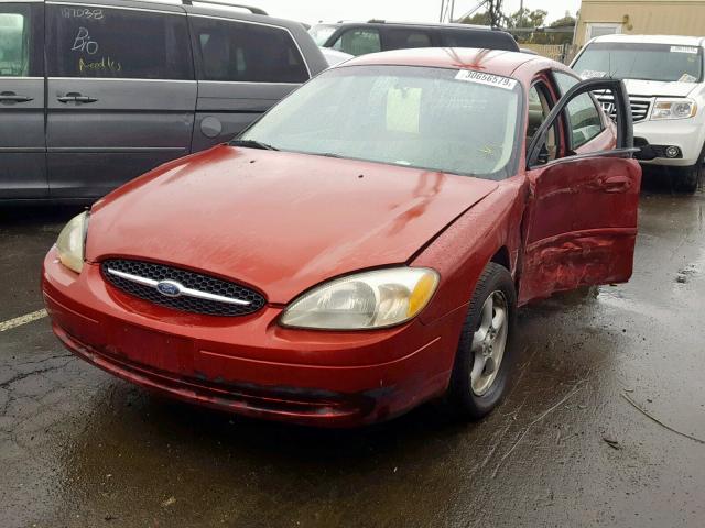 1FAFP55U11G262283 - 2001 FORD TAURUS SES RED photo 2