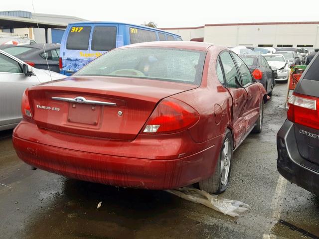 1FAFP55U11G262283 - 2001 FORD TAURUS SES RED photo 4