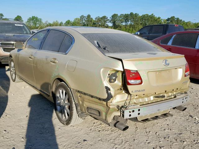 JTHBH96S765000568 - 2006 LEXUS GS GENERAT GOLD photo 3