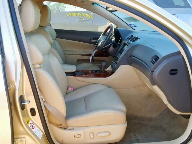 JTHBH96S765000568 - 2006 LEXUS GS GENERAT GOLD photo 5