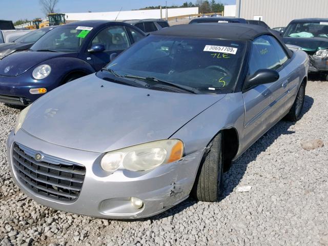 1C3EL55RX4N311482 - 2004 CHRYSLER SEBRING LX SILVER photo 2