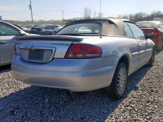 1C3EL55RX4N311482 - 2004 CHRYSLER SEBRING LX SILVER photo 4