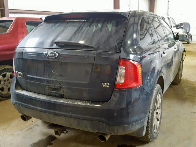 2FMDK4JC5BBA86933 - 2011 FORD EDGE SEL BLACK photo 4