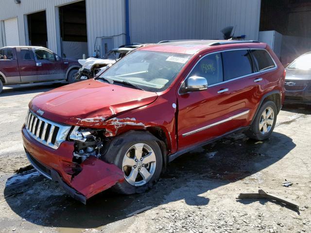 1J4RR5GT1BC526949 - 2011 JEEP GRAND CHER RED photo 2