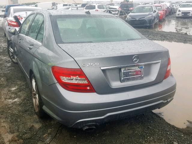 WDDGF4HB4DA865294 - 2013 MERCEDES-BENZ C 250 GRAY photo 3