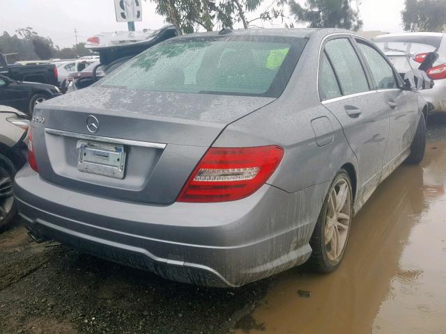 WDDGF4HB4DA865294 - 2013 MERCEDES-BENZ C 250 GRAY photo 4