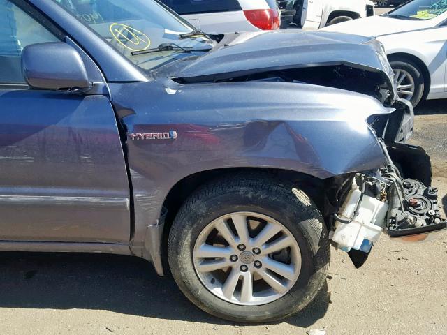 JTEEW21A860018189 - 2006 TOYOTA HIGHLANDER BLUE photo 9