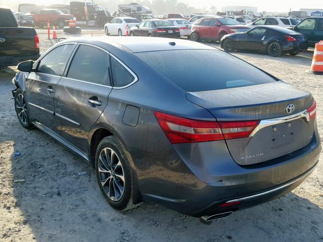 4T1BK1EB4GU210487 - 2016 TOYOTA AVALON XLE GRAY photo 3