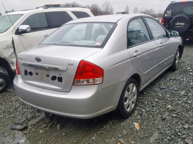 KNAFE121385548285 - 2008 KIA SPECTRA EX SILVER photo 4