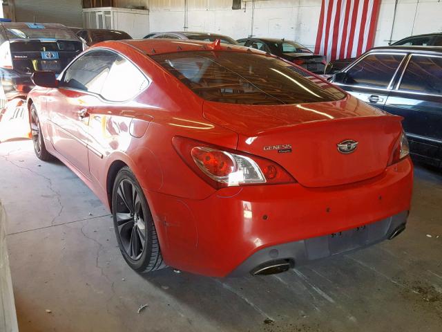 KMHHU6KHXBU058377 - 2011 HYUNDAI GENESIS CO RED photo 3