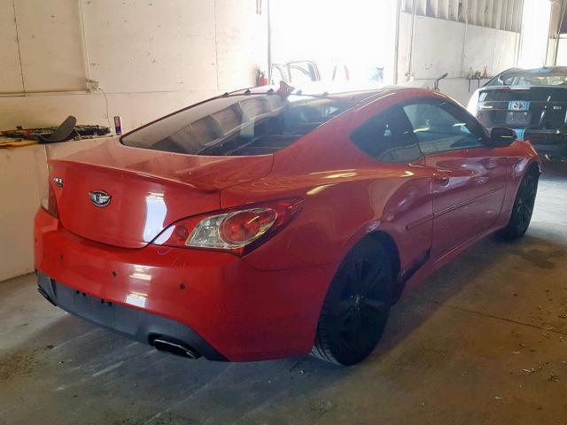 KMHHU6KHXBU058377 - 2011 HYUNDAI GENESIS CO RED photo 4