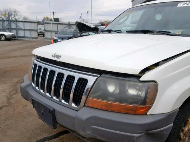 1J4GW48NX2C208788 - 2002 JEEP GRAND CHER WHITE photo 9