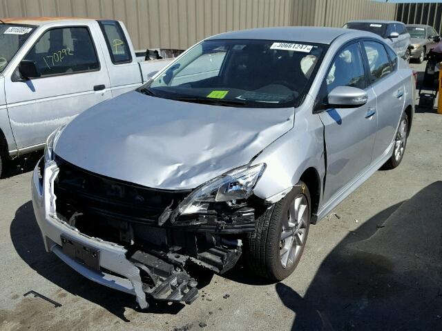 3N1AB7APXFY374359 - 2015 NISSAN SENTRA S/S SILVER photo 2