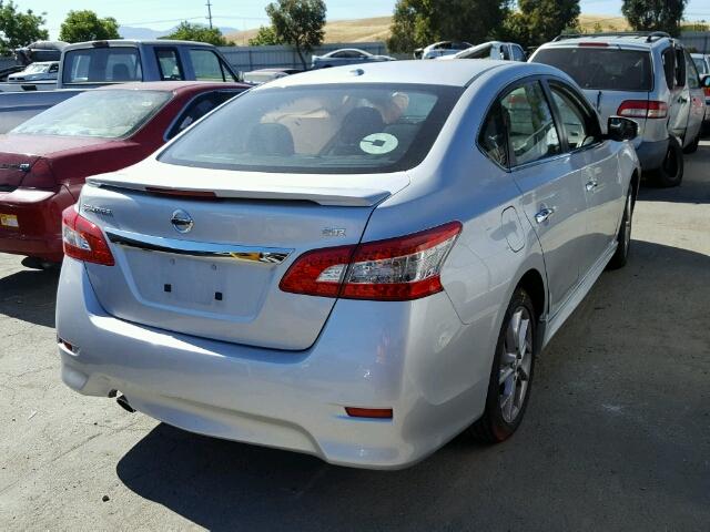 3N1AB7APXFY374359 - 2015 NISSAN SENTRA S/S SILVER photo 4